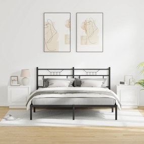 vidaXL Κομοδίνα με LED Φώτα 2 τμχ Λευκό 44x34,5x45 εκ