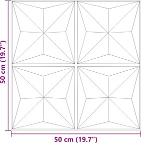vidaXL Πάνελ τοίχου 48 τμχ. 50 x 50 cm Οριγκάμι μπετόν Φελιζόλ XPS