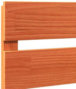 vidaXL Κεφαλός Βερνικωμένος Καφέ 140 cm από Στερεό Ξύλο Πεύκου