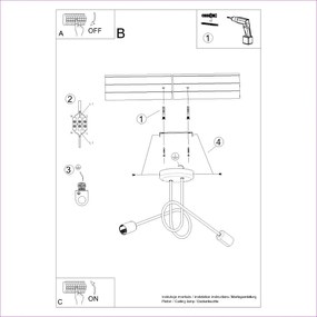 Φωτιστικό οροφής LOOP 2 λευκό ατσάλι/2xmax 15W LED