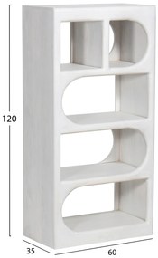 ΡΑΦΙΕΡΑ ΚΟΜΜΟ HANDYR HM9706 ΜΑΣΙΦ ΞΥΛΟ MANGO ΣΕ ΛΕΥΚΟ ΧΡΩΜΑ 60x35x120Υεκ.