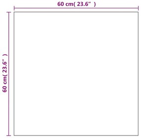 Καθρέφτης Τοίχου Τετράγωνος 60 x 60 εκ. Γυάλινος - Ασήμι