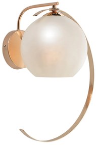 Φωτιστικό Τοίχου DCR17501W Gold Metal, Glass