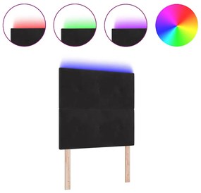 vidaXL LED κεφαλάρι με φώτα λωρίδας LED Μαύρο 100 cm Πολυεστέρας