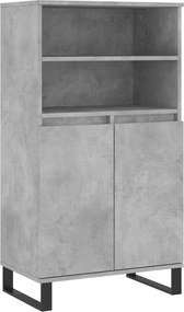 vidaXL Ντουλάπι Γκρι σκυροδέματος 60x36x110 εκ. από Επεξεργασμένο Ξύλο