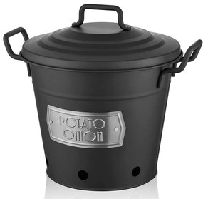 Δοχείο Αποθήκευσης 742TMA5313 35x29x38cm Black Aberto Design Μέταλλο