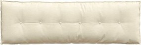 vidaXL Μαξιλάρι Πλάτης Κρεμ 160 x 50 cm Υφασμάτινο Κορντουρά