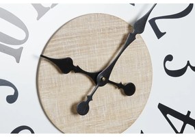 Ρολόι Τοίχου DKD Home Decor Μαύρο MDF Λευκό (60 x 4,5 x 60 cm)