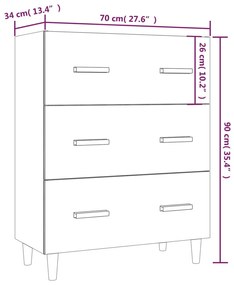 ΝΤΟΥΛΑΠΙ ΓΚΡΙ SONOMA 70 X 34 X 90 ΕΚ. ΑΠΟ ΕΠΕΞΕΡΓΑΣΜΕΝΟ ΞΥΛΟ 817346