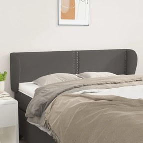 vidaXL Κεφαλάρι με Πτερύγια Γκρι 147x23x78/88 εκ. Συνθετικό Δέρμα