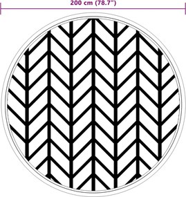 vidaXL Χαλί εξωτερικού χώρου ARAKIL γκρι Ø200 cm PP