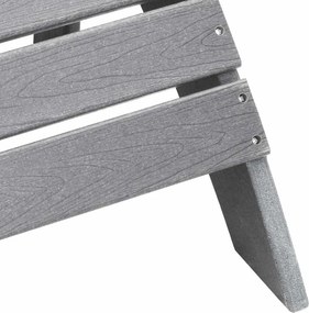 vidaXL Καρέκλα Adirondack Ανοιχτό γκρι HDPE