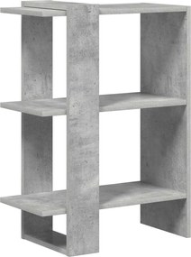 vidaXL Ράφι Βιβλίων Σκυρόδεμα Γκρι 52 x 25 x 71,5 εκ