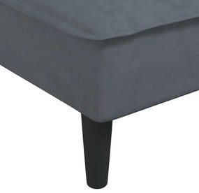 vidaXL Ανάκλιντρο Σκούρο Γκρι Βελούδινο