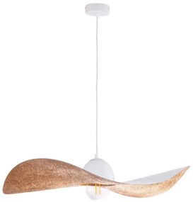 Φωτιστικό Οροφής Kapello L 32337 Φ76x12,5/80cm 1xE27 60W White-Copper Sigma Lighting