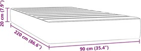 vidaXL Στρώμα με Pocket Springs 90 x 220 x 20 εκ Ροζ