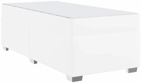 vidaXL Σκελετός Κρεβατιού Λευκό 90 x 190 cm Τεχνητό δέρμα