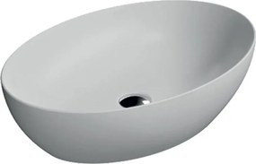 GSI Pura White Matt 8842-301 Πορσελάνινος Νιπτήρας Μπάνιου Επιτραπέζιος Διπλής Επισμάλτωσης Dualglaze 60x42 cm