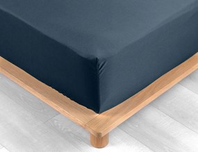 Σεντόνι Percaline Douceur d'intérieur - Λάστιχο - 160x200cm - Μπλε