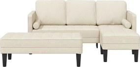 vidaXL Σετ Καναπέ με μαξιλάρι 2 pcs Λινό Πολυεστέρας