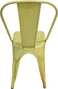 Καρέκλα Utopia pakoworld μέταλλο κίτρινο 44x44x85εκ