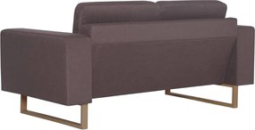 vidaXL Καναπές Διθέσιος Χρώμα Taupe Υφασμάτινος