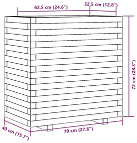 Ζαρντινιέρα 70x40x72 εκ. από Εμποτισμένο Ξύλο Πεύκου - Καφέ