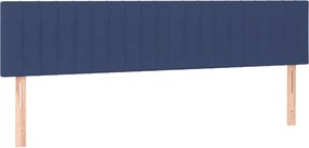 vidaXL Κρεβάτι Boxspring με Στρώμα Μπλε 120x190 εκ. Υφασμάτινο
