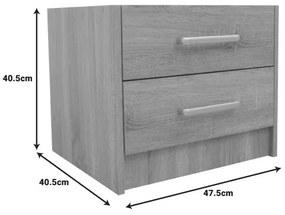 Σετ Κρεβατοκάμαρας Olympus Sonoma με Κρεβάτι 100x200εκ Σετ 2τεμ 105x205x80 εκ.
