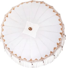 vidaXL Μπαλινέζικη Ομπρέλα Κρεμ 215 x 215 x 260 εκ. Βαμβάκι