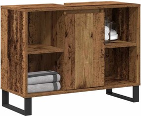 vidaXL Ντουλάπι Μπάνιου Παλιό Ξύλο 80 x 33 x 60 εκ Επεξεργασμένο Ξύλο