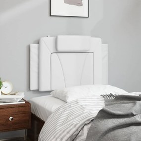 vidaXL Μαξιλάρι για Κεφαλάρι Viana Λευκό 90 εκ. από Συνθετικό Δέρμα