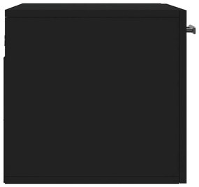 Ντουλάπι Τοίχου Μαύρο 60 x 36,5 x 35 εκ. από Επεξεργασμένο Ξύλο - Μαύρο