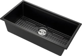 VEVOR 84 cm Granite Kitchen Sink Undermount Single Bowl Drop-In Basin for RV Bar