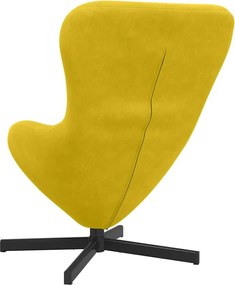vidaXL Κάθισμα-αυγό Κίτρινο 63 x 73 x 90 εκ Βελούδο