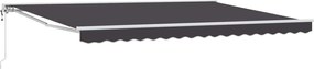 vidaXL Ηλεκτρικό Αναδιπλούμενο Σκίαστρο Ανθρακί 5 x 3 m