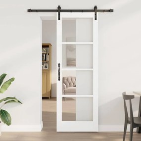 vidaXL Συρόμενη Πόρτα ORKDAL Λευκό 73.5 x 211 εκ Ξύλο και μέταλλο