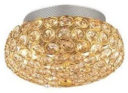 Απλίκα-φωτιστικό οροφής KING PL3 κρυστάλλινο Φ25 Ideal Lux-75402-Χρυσό 75402