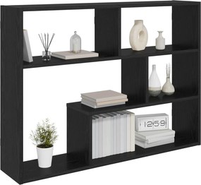 vidaXL Ράφι Τοίχου Επιτοίχιο Μαύρο 95 x 20 x 69,5 εκ.