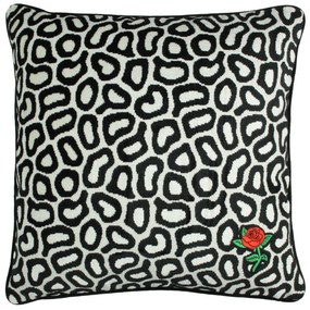 Μαξιλάρι ArteLibre Με Σχέδιο Τριαντάφυλλο Μαύρο Polyester 43x43cm