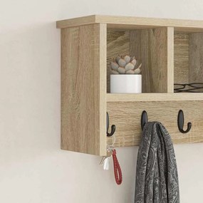 vidaXL Τοίχου Κρεμάστρα Sonoma Δρυς 50 x 16 x 26 εκ Επεξεργασμένο ξύλο