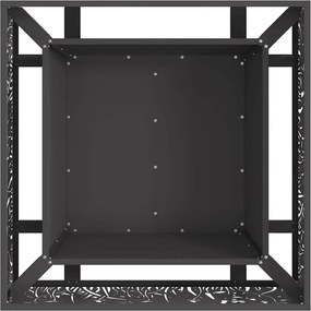 vidaXL Φωτιά Μαύρο 80 x 80 x 30 cm Ατσάλι