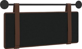 vidaXL Κρεμαστό Κεφαλάρι Επιτοίχιο Καφέ 100 cm Τεχνητό Δέρμα