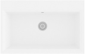 vidaXL Νεροχύτης Κουζίνας  Λευκό 790x500x193 εκ Γρανίτης