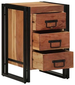 vidaXL Κομοδίνο με συρτάρι Καφέ 40 x 40 x 59 εκ. Μασίφ ξύλο ακακίας