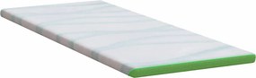 vidaXL Στρώμα επικάλυψης Λευκό και Πράσινο 70 x 200 cm Υφασμα Jacquard