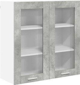 vidaXL Κρεμαστό ντουλάπι Σκυρόδεμα Γκρι 80 x 31 x 80 εκ.
