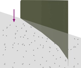 VidaXL Περίγραμμα γκαζόν 100 x 45 cm Ατσάλι Λαδί