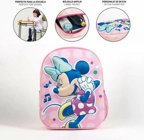 Σχολική Τσάντα 3D Minnie Mouse Ροζ 25,0 x 31,0 x 10,0 cm