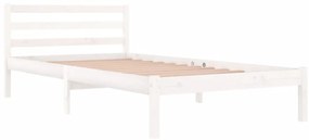 vidaXL Πλαίσιο Κρεβατιού Λευκό 100 x 200 εκ. από Μασίφ Ξύλο Πεύκου